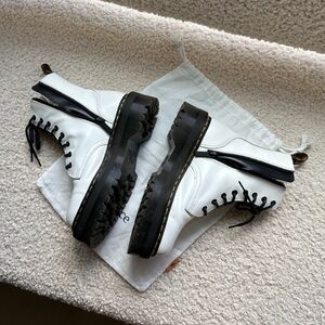 Dr. Marten Jadon Platform Boots in White